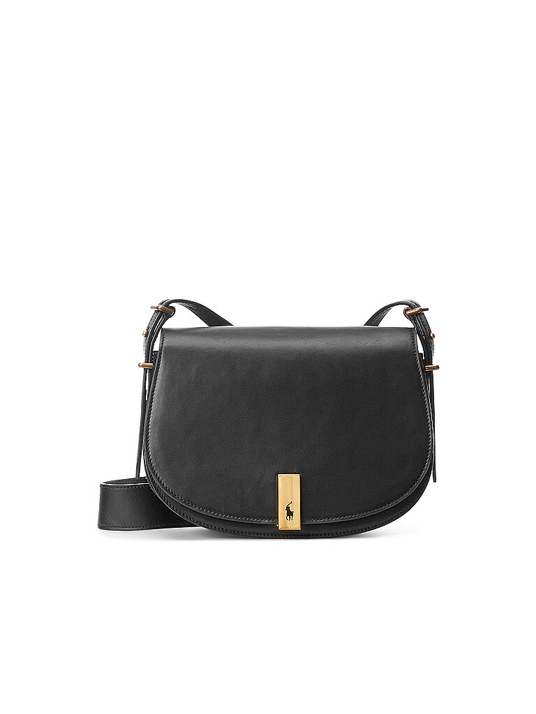 POLO RALPH LAUREN Ledertasche - Umhängetasche  schwarz